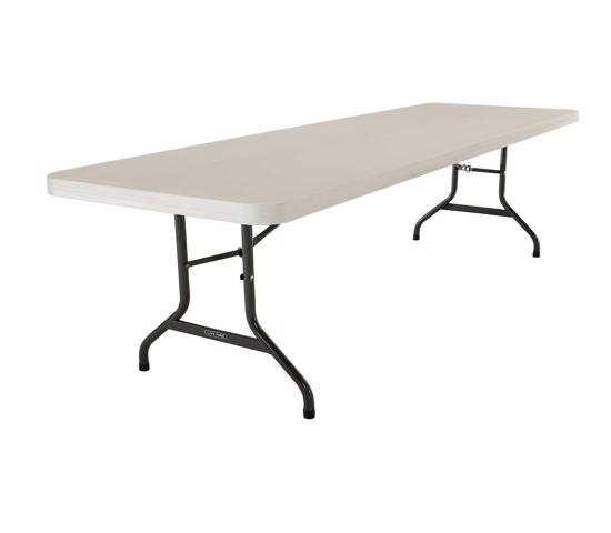 Lifetime 21-Pack  8 Ft. Commercial Plastic Folding Banquet Tables - Almond (82984) - Handy and great for gatherings or community events indoors or out. 